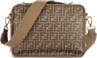 Fendi Borsa a spalla con monogramma - Marrone