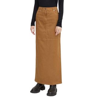 Birgitte Herskind Rokken, Dames, Bruin, S, Katoen, Maxirok met knopen