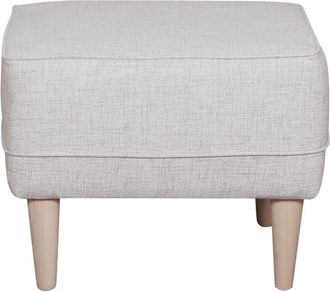 Miliboo Miliboo - Pouf poggiapiedi grigio chiaro e massello di pino papel