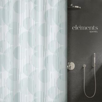 Spirella Spirella - Cortina De Ducha Poli&eacute;ster Raio 180x200cm Azul Metalic Elements De