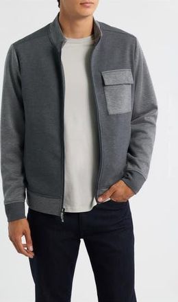 Robert Barakett Isaak Colorblock Knit Jacket in Charcoal at Nordstrom Rack, Size Xx-Large