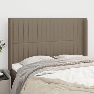 vidaXL Cabecero Con Orejas De Tela Gris Taupe 147x16x118/128 Cm Vidaxl