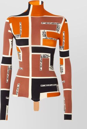 Fendi top lightweight high collar