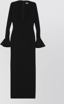 Solace London v-neck long-sleeve maxi dress