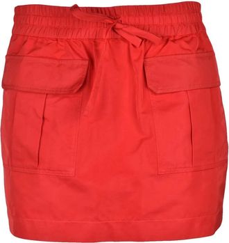 P.A.R.O.S.H. Red Polyester Womens Mini Nylon Skirt