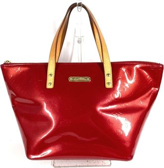 Louis Vuitton Pomme Damour Red Color Monogram Vernis Canvas Shoulder Bag Tote Bag (Pre-Owned)