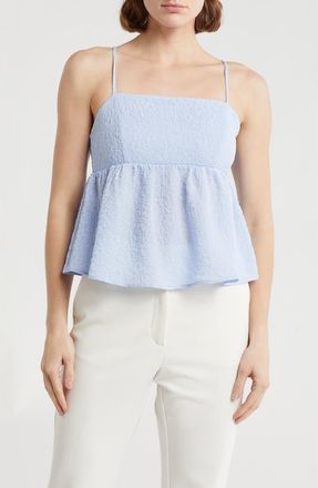 Elodie Textured Peplum Camisole in Sky Blue at Nordstrom Rack, Size X-Large