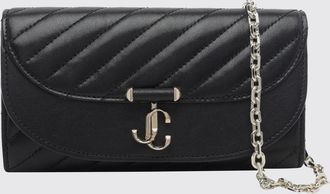 Jimmy Choo London Wallet on Chain Avenue Curve mini in pelle matelass&eacute; con monogramma