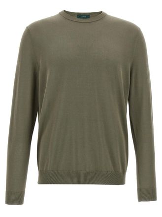 Zanone Green Cotton sweater