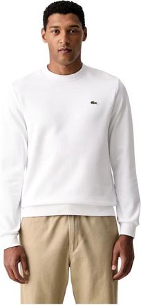 Lacoste Klassiek Fleece Sweatshirt - Heren - Sweatshirts - Wit - XL - Katoen - Hoodies & sweatvesten