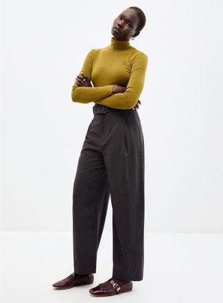 Contemporaine Womens Stretch dress barrel pant Fit: Barrel leg, high rise