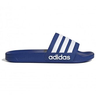 adidas Adilette Shower with Lettering Sandalen - Unisex | blau