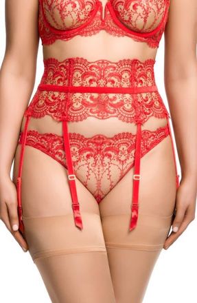 Dita Von Teese Nom de Plume Suspender Belt in Flame at Nordstrom, Size Xx-Large