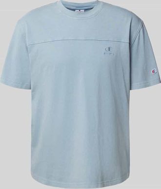 Champion T-Shirt mit Logo-Badge in Hellblau, Größe XXL