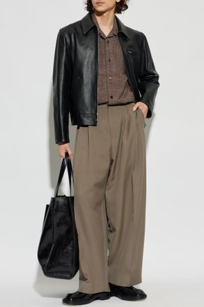 STUDIO NICHOLSON Line Trousers, Mens, Green