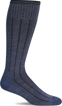 Sockwell High Rise Rib Wide Calf Compression Socks in Denim at Nordstrom, Size Large/x-Large