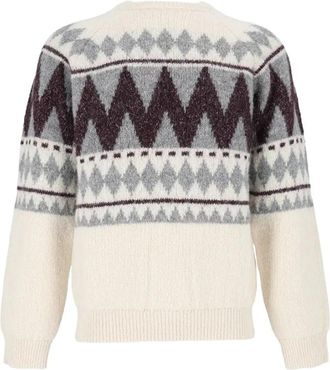 PESERICO Maglia Tricot U - Heren - Ronde hals truien - Wit - S - Truien & Vesten