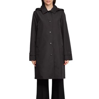Burberry Oxclose Trenchcoat met capuchon - Dames - Mantels - Zwart - Maat: 3XS Poliester