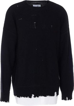Maison Margiela Black Distresed Sweater