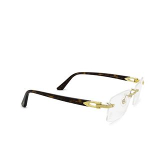 Cartier C Decor Demo Rectangular Mens Eyeglasses CT0287O 002 54