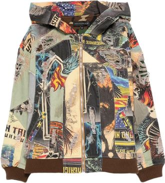 Who Decides War by Ev Bravado Patchwork Zip-up Jacket