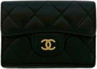 Chanel Pre-owned Wallets, female, Black, Size: ONE SIZE Pre-owned Leather Wallet