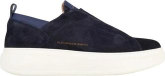 Alexander Smith Wembley Slip-on - Heren - Sneakers - Blauw - 41 EU - Leer - Schoenen