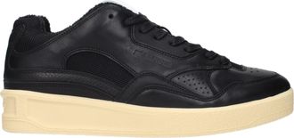 Jil Sander Black Leather Low Top Mens Sneakers