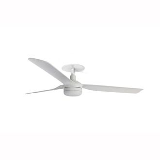 Netlighting Punt Recessed 132cm LED Ceiling Fan Matt White CCT