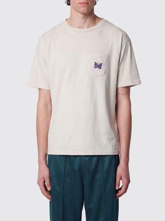 Needles T-shirt relaxed fit in cotone con farfalla ricamata sul petto