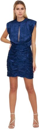Sabina Mus&aacute;yev Short Kleedjes - Dames - Korte kleedjes - Blauw - S - Satijn - Kleedjes