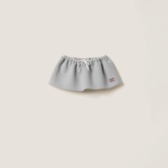 Miu Miu Padded cotton fleece miniskirt