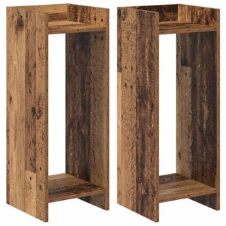 vidaXL Soporte De Plantas 2 Pcs Madera Vieja 30 X 30 X 80 Cm Vidaxl