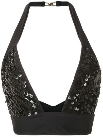 Amir Slama Top con paillettes - Nero