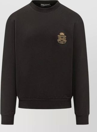 Dolce & Gabbana crew neck silk nylon blend knitwear