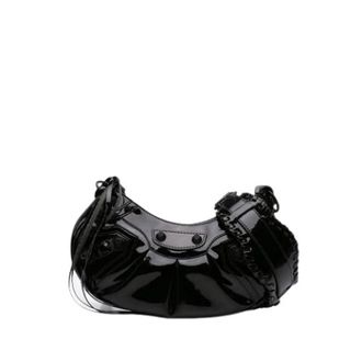 Balenciaga Pre-owned Motocross Le Cagole Crossbody Bag - Dames - Pre-owned - Zwart - Maat: ONE Size Leer