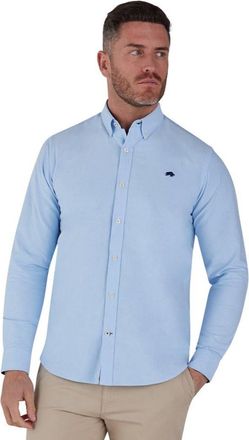 Raging Bull Mens Oxford Classic Long-Sleeved Shirt (XXL) (Sky Blue)