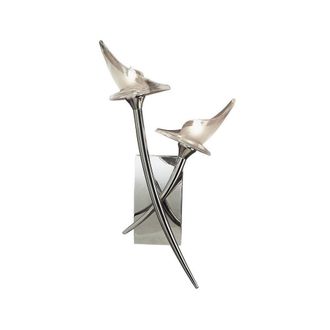 Netlighting Flavia Wall Lamp Switched 2 Light G9 Polished Chrome in Grey