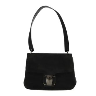 Ferragamo Pre-owned Suede shoulder-bags - Dames - Pre-owned - Zwart - Maat: ONE Size Su&egrave;de