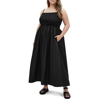 City Chic Jolie Fit & Flare Maxi Dress in Black at Nordstrom Rack, Size Xs/14W