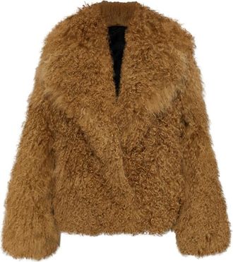 Stand Studio West Shearling Jas - Dames - Jassen - Bruin - XS - Polyester - Jassen