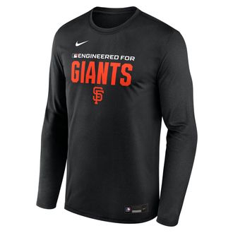 Nike San Francisco Giants Authentic Collection Team Issue Nike Mens Dri-FIT MLB Long-Sleeve T-Shirt in Black | 02TJ00AGIA-JE6