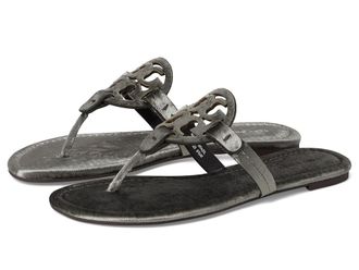 Tory Burch Miller Sandal Womens Shoes Lava Grey : 5.5 M, Leather