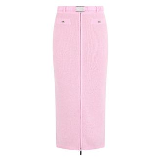 Alessandra Rich Pencil Skirts, female, Pink, Size: S Sequined Midi Pencil Skirt