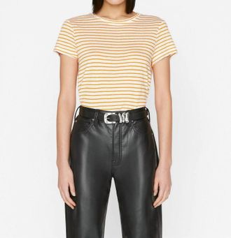 Frame Denim Easy True Tee In Nectar