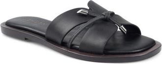 Artisan by Zigi Beck Leather Slide Sandal in Black Leather at Nordstrom, Size 10