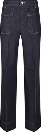 Victoria Beckham Alina Stretch Jeans - Dames - Loose Fit Jeans - Blauw - W29 - Denim - Jeans