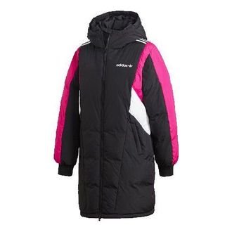 adidas (WMNS) adidas Originals Down Jacket Long Black Pink EC2184