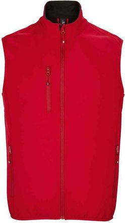 SOLS Heren Falcon Softshell Bodywarmer met rits (Peperrood)