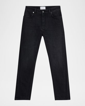 Givenchy Mens Straight-Fit Black Denim Jeans
